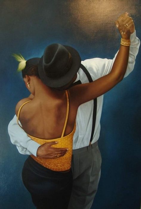 Couple Slow Dancing, Painting Love Couple, Art Black Love, African American Couples, Slow Dancing, Belly Dancing Classes, Dancing Aesthetic, Slow Dance, Black Art Pictures