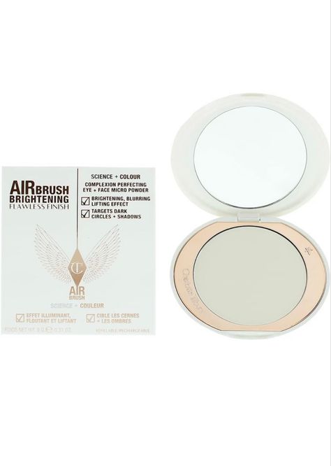 Charlotte Tilbury Airbrush Brightening Flawless Finish | 9g | Fair - Medium Air Brush, Setting Powder, Charlotte Tilbury, Makeup Products, Brush Set, Living Area, Dream Closet, Collage, Makeup