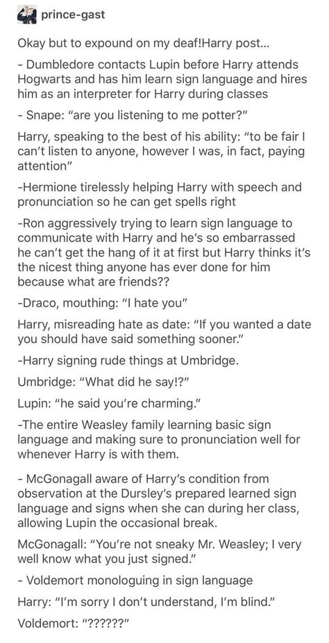 Severus And Harry Fanart, Slytherin Harry Au, Harry Potter Fic Recs, Deaf Harry Potter Au, Harry Potter Headcannons Drarry, Deaf Harry Potter, Gay Harry Potter, Harry Potter Feels, Yer A Wizard Harry