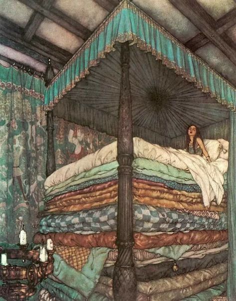 Christmas Stories For Kids, Hans Andersen, Fairy Tale Princess, Kay Nielsen, English Stories For Kids, Edmund Dulac, Real Princess, Short Stories For Kids, Princess And The Pea