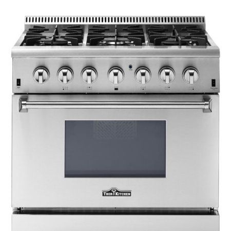 Thor Kitchen 36 inch Professional Free Standing Dual Fuel Range with 6 Burner, Stainless Steel Stoves For Sale, Slide In Range, Stainless Steel Range, Dual Fuel Ranges, Burner Stove, Stoves Range, Kitchen Range, Professional Style, Gas Burners