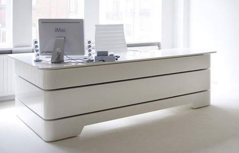 Eagle Dive: THE FEAR OF THE FUTURE. White Executive Desk, Modern White Desk, Office Cabin Design, Executive Office Furniture, Modern Bureau, Modern Executive Desk, Office Desk Designs, Bureau Decor, Office Table Design