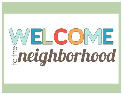 Whatever happened to THE WELCOME WAGON? Years ago when someone moved into the neighborhood, a group of neighbors got together to welcome the newbies with a cake, info, etc. Nowadays, people peek out their windows as you move in, and frown at you when you pick up your mail..bring back THE WELCOME WAGON! welcome to the neighborhood download printable Welcome New Neighbors, New Neighbor Gifts, Frozen Gifts, Neighborhood Gifts, Welcome Wagon, Welcome To The Neighborhood, Neighborhood Party, Visiting Teaching, New Neighbors