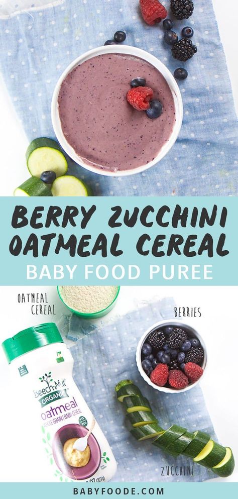 Oatmeal Cereal, Oat Breakfast, Berry Oatmeal, Healthy Cereal Breakfast, Homemade Cereal, Baby Breakfast, Easy Breakfasts, Easy Baby Food Recipes, Baby Cereal