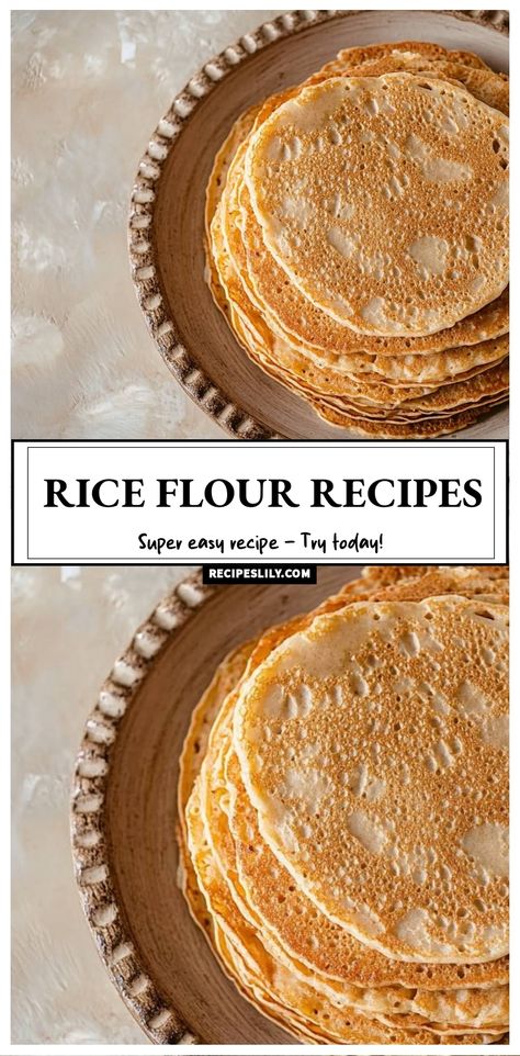 I'm excited to share my super easy rice flour crepe recipe! These light, delicious crepes are perfect for breakfast or as a snack. Try them today and enjoy a gluten-free treat that everyone will love! Rice Flour Crepes Recipe, Rice Flour Cake Recipes, Rice Flour Bread Recipes, Rice Flour Pancakes Recipe, Homemade Rice Cakes, Rice Flour Crepes, Rice Flour Recipe, Rice Flour Pancakes, Rice Flour Recipes