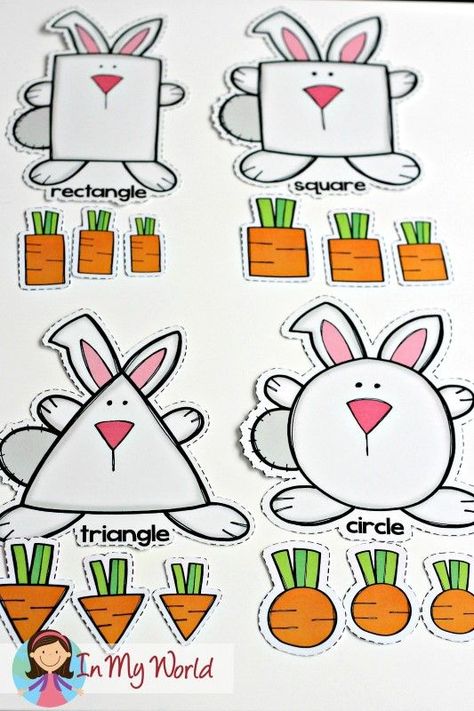 FREE Spring Preschool Centers Bunny and Carrots shape sorting activity Shape Sorting Activities, April Preschool, Kindergarten Prep, Preschool Centers, Easter Preschool, Shapes Preschool, Spring Preschool, Shapes Activities, Preschool Theme