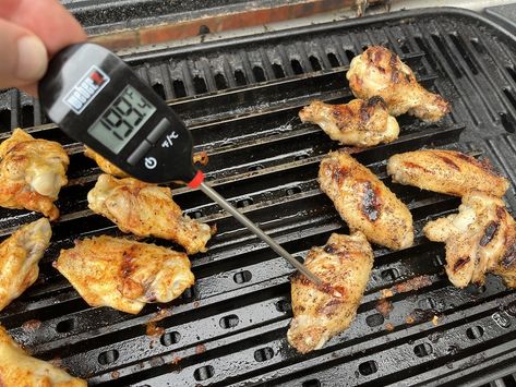 Internal Temp of Chicken Wings {How To Tell When They Are Done} – Extraordinary BBQ Party Wings, Reheat Chicken, Grilled Wings, Grilled Chicken Wings, Bbq Food, Chicken Wing, Cooking Temperatures, Meat Cuts, The Wings