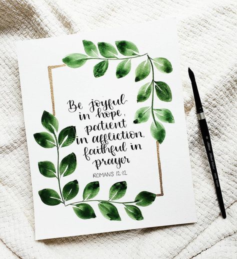 Baptized Quotes, Easy Christian Watercolor, Scripture Cards Diy, Watercolor Scripture Art, Scripture Painting, Bible Verse Painting, Initial Art, Calligraphy Drawing, Calligraphy Cards