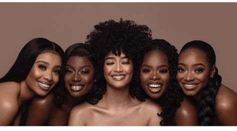 Three Women Photoshoot, All Black Group Photoshoot, All Black Group Photoshoot Ideas, Group Photos Black Women, Group Skincare Photoshoot, Black Women Group Photoshoot Ideas, Beauty Poses, Taliah Waajid, Braiding Business