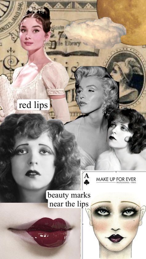 #1920s #makeup #audreyhepburn #marilynmonroe #fyp 1920s Ghost Makeup, 20s Makeup Aesthetic, Beestung Lips 1920s, 1920s Stage Makeup, 1920s Downturned Eye Makeup, 20s Makeup Gatsby Eyes, 1920 Makeup Look, 1920 Flapper Makeup, 1923 Makeup