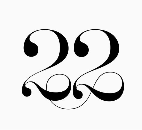 22 Number Logo, 2020 Number Logo, 2022 Number Design, 22 Number Design, Numbers Graphic Design, Nightmare Before Christmas Font, Christmas Fonts Alphabet, 22 Tattoo, Numbers Typography