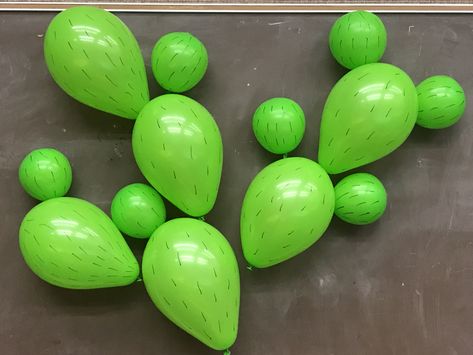 Cinco De Mayo Balloon Ideas, Cactus Balloon Arch, Farewell Party Decorations, Mexican Pinata, Mexican Theme Party Decorations, Cactus Balloon, Desert Party, Green Balloons, Cowboy Birthday Party