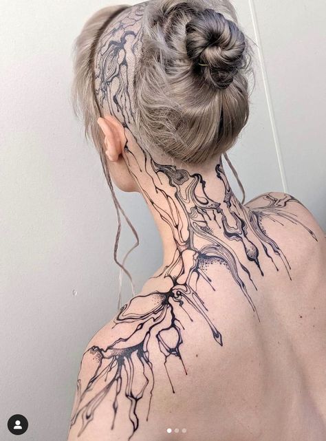 Symmetrical Tattoo, 16 Tattoo, Tattoo Magazine, Shoulder Tattoos, Spine Tattoo, Spine Tattoos, Head Tattoos, Abstract Tattoo, Back Tattoos