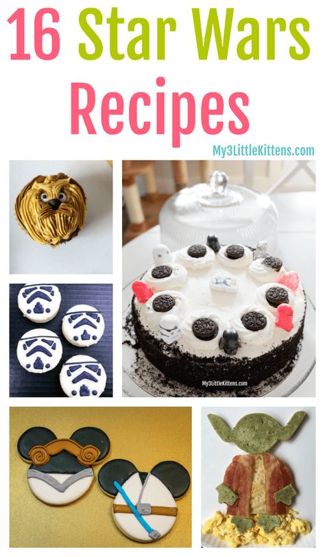 16 Star Wars Recipes - May the 4th Be With You - My 3 Little Kittens May The 4th Be With You Desserts, Star Wars Recipes, Star Wars Themed Food, Disney Camp, Slime Recipe Kids, Kids Food Crafts, Star Wars Food, Foodie Photography, Twins Birthday