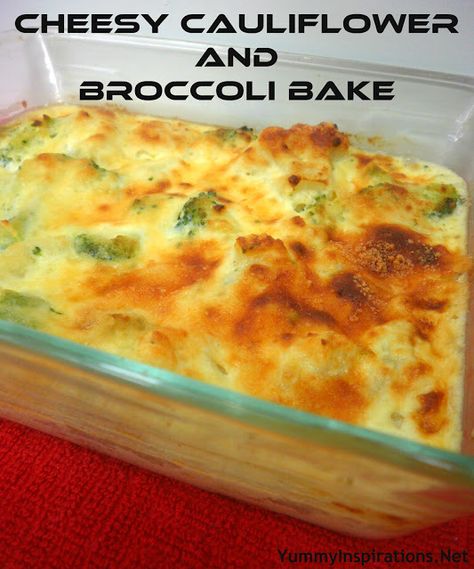 Yummy Inspirations: Cheesy Cauliflower and Broccoli Bake250g Mixed Cauliflower and Broccoli 1 Egg 1 Cup Cottage Cheese 2 Tablespoons Grated Parmesan Cauliflower And Broccoli Bake, Easy Broccoli Recipes, Broccoli Cauliflower Casserole, Casserole Bake, Cauliflower And Broccoli, Easy Broccoli, Broccoli Bake, Hcg Recipes, Egg Bake