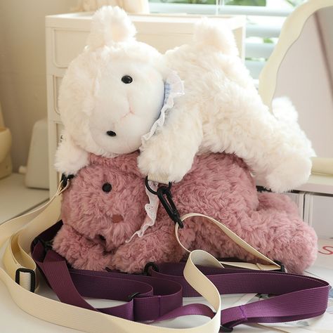 30cm New Elephant Bear Plush Toys Soft Stuffed Animal Backpack Bear Sheep Bag Birthday Gift Stuffed Animal Backpack, Sheep Plush, Animal Backpacks, Soft Stuffed Animals, Bear Plush, Stuffed Animal, Plush Toys, Sheep, Birthday Gift