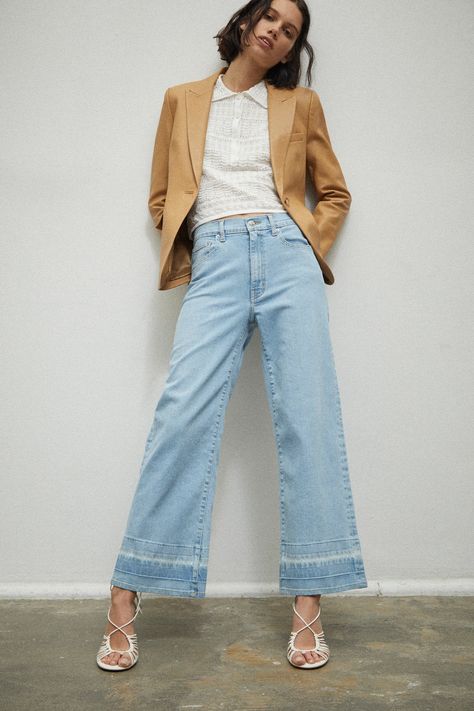 White Tweed Jacket, Pre Fall 2023, Airy Dress, Denim Jeans Fashion, Derek Lam 10 Crosby, Denim Trends, 2023 Collection, Weekend Style, Derek Lam