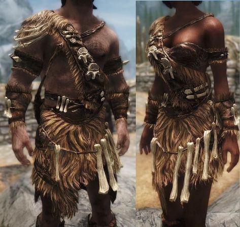 Caveman Clothes, Caveman Costume, Fur Clothing, Stone Age, Folk Fashion, Skyrim, Aesthetic Outfits, Costume Party, Cool Art