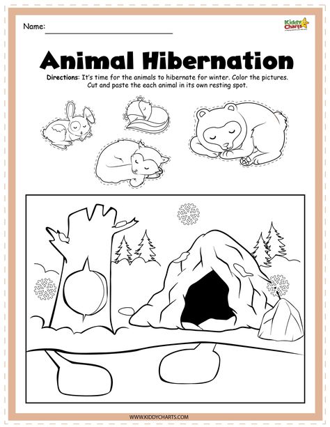 Hibernating animals activity sheets Hibernation Preschool Theme, Hibernation Preschool Crafts, Hibernation Preschool Activities, Hibernation Crafts, Hibernation Preschool, Hibernation Activities, Hibernating Animals, Animals That Hibernate, Preschool Pictures