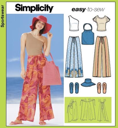 Simplicity pattern for wrap around pants and a hat to boot!! Wrap Pants Pattern, Pantalon Thai, Pants Pattern Free, Harem Pants Pattern, Fisherman Pants, Sewing Pants, Pants Sewing, Wrap Pants, Sew Ins