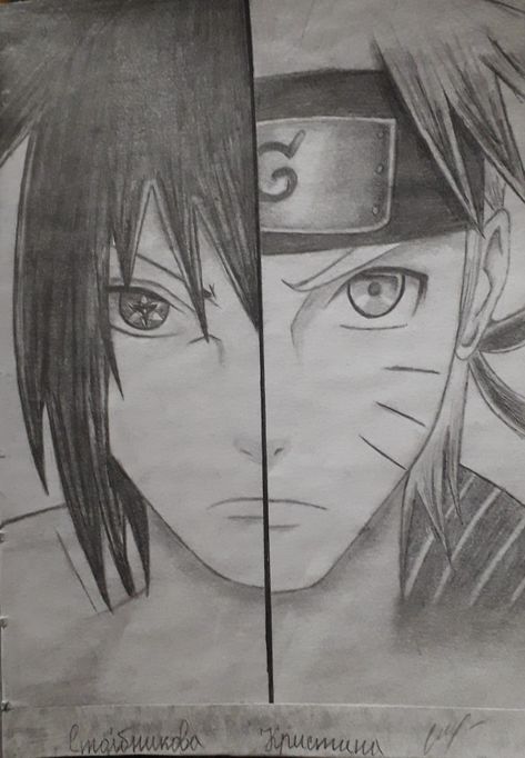 Наруто и Саске Naruto And Sasuke Drawing, Drawing Of Naruto, Kakashi Sketch, Sasuke Drawing, Anime Sasuke, Naruto Team 7, Naruto Sketch Drawing, Naruto Sketch, Naruto Drawings