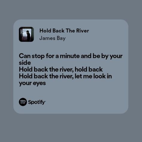 James Bay Lyrics, River Lyrics, Hold Back The River, Lyrics Spotify, James Bay, Spotify Lyrics, Just Lyrics, The River, Song Lyrics