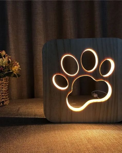 Acecorner LED USB Night Light - Wooden Dog Paw & Cat Illuminate your child‘s bedroom with the Acecorner LED USB Night Light, featuring a unique animal design like dog paw, cat, and wolf head. This 3D decorative lamp provides over 50,000 hours of soft, warm-white light. Made from high-quality wood plastic composite, it’s lightweight, eco-friendly, and perfect for any room. Easy to operate, it‘s ideal for the bedroom, dorm, living room, and baby room. #AnimalLamp #LEDNightLight #USBNightLight... Cat And Wolf, Paw Cat, Dog Lamp, Animal Lamp, Dorm Living Room, Wood Plastic Composite, Wooden Dog, Dorm Living, 3d Decor