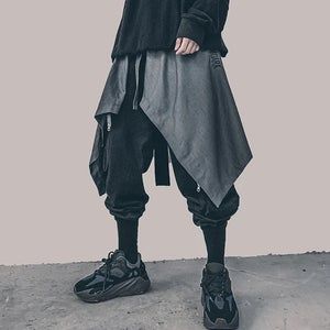 Streetwear Skirt, Goth Pants, Dark Skirts, Hakama Pants, Tactical Wear, Techwear Fashion, Streetwear Fits, Style Hip Hop, Estilo Hip Hop