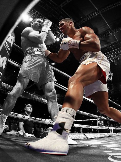 Boxer Anthony Joshua striking an opponent Boxing Concept Art, Boxer Reference Drawing, Boxer Reference Pose, Boxer Pose Reference, Boxer Reference, Boxer Pose, Boxing Poses, Boxing Pose, Boxer Sport