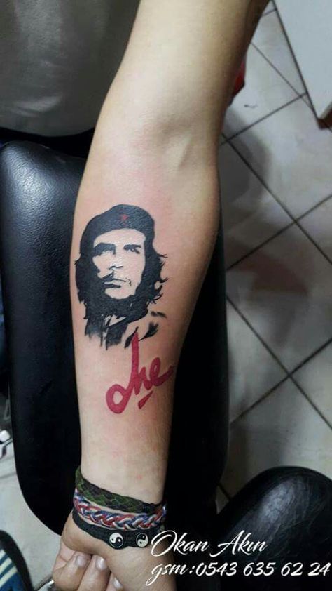 Che Guevara Tattoo, Istanbul Tattoo, Theme Pics, Band Tattoos, Forearm Band Tattoos, Band Tattoo, Dope Tattoos, Tattoo Styles, Skull Tattoo