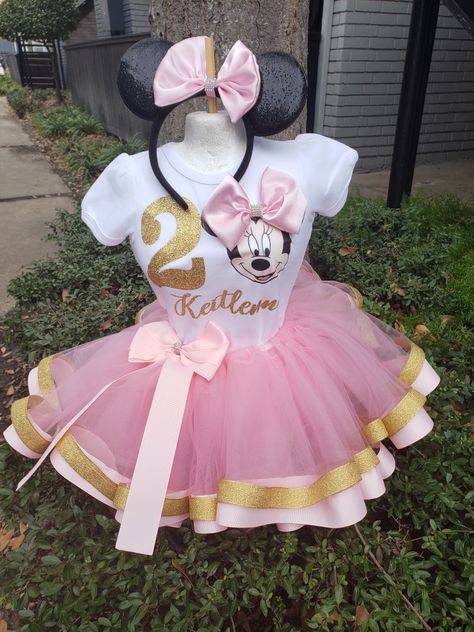 Tutu Minnie, Air Force One Shoes, Minnie Mouse Birthday Cakes, Minnie Mouse Pink, Custom Ideas, Minnie Mouse Birthday, Diaper Cake, Pink And Gold, 1st Birthday