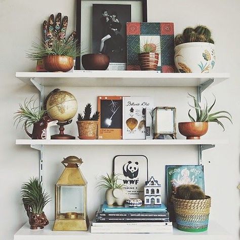 Introducing New Worlds With A Shrug: Insides: Nicoline Shelves With Plants, Track Shelving, Bookshelf Inspiration, Deco Studio, Interior Minimalista, Sunrooms, Decor Guide, Retro Home Decor, Retro Home