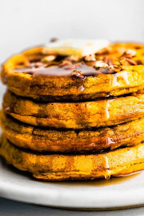 Skip the store bought waffles, and make this easy gluten free pumpkin waffles recipe with simple, nutritious ingredients instead! Vegan Option. Gluten Free Pumpkin Waffles, Pumpkin Waffles Recipe, Savory Pumpkin, Savory Pumpkin Recipes, Fluffy Waffles, Gluten Free Waffles, Pumpkin Recipe, Waffles Recipe, Pumpkin Waffles