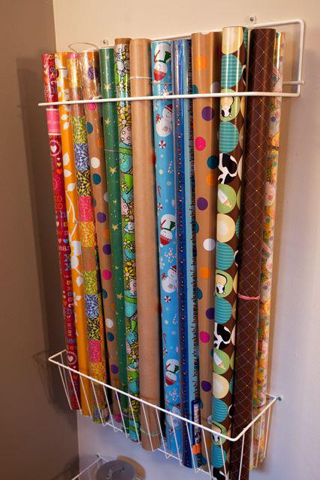 Guest post… An Organized Home Office. | A Bowl Full of Lemons Wrapping Paper Organization, Gift Wrap Organization, Wrapping Paper Storage, Gift Wrap Storage, Holiday Organization, Wrapping Paper Rolls, Organisation Hacks, Organization Gifts, Craft Room Storage