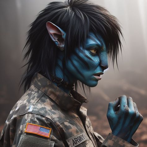 Avatar the way of water, Na’vi, female, war, fire, RDA, Miles Quaritch, dirt, angry, war, fashion, art, watercolour, cars, art, music, ai, cat, animal, wild, pfp, inspiration, inspo Avatar Rda Oc, Rda Avatar, Blue Avatar, Avatar Films, Pandora Avatar, Avatar Movie, Avatar Characters, Soldier, Favorite Movies