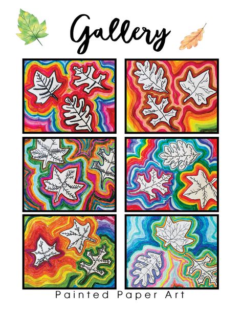 1st Grade Fall Leaf Art Projects, One Class Art Project, Fall Themed Art Projects Elementary, One Day Fall Art Projects, Easy Group Art Projects, Fall Art Grade Two, Fall Art Ideas For 4th Grade, Elementary Art Thanksgiving, Fifth Grade Fall Art Projects