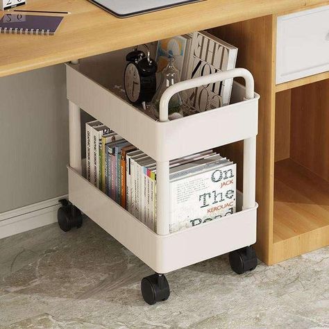 Bookshelf Cart, Mobile Bookshelf, Office Cart, Cozy Dorm Room, Book Cart, Cart With Wheels, Organized Living, Dorm Ideas, Space Saving Solutions