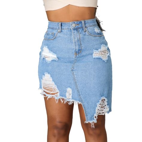 Sexy trend ripped irregular straight denim skirts for women - AliExpress 200000345 Denim Skirts For Women, Denim Skirt Women, Denim Skirts, Skirts For Women, Smart Shopping, Denim Skirt, Womens Skirt, Better Living, For Women