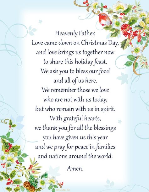 holiday prayer Christmas Dinner Blessing, Christmas Dinner Blessing Prayer, Christmas Prayers For Dinner, Christmas Prayer Family, Dinner Blessing Prayer, Christmas Blessings Prayer, Christmas Dinner Quotes, Christmas Dinner Prayer, A Christmas Prayer