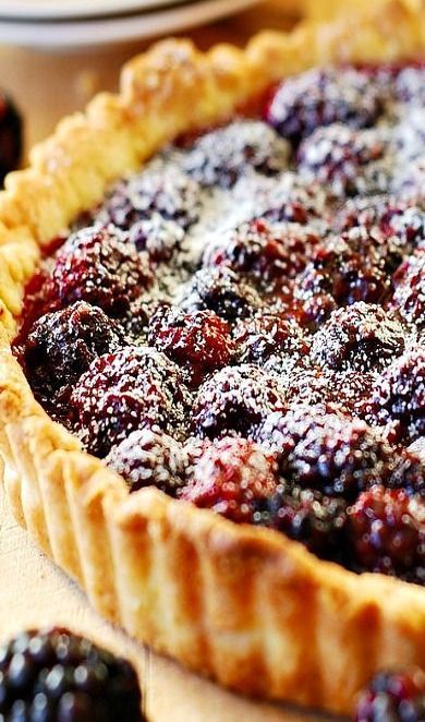 Blackberry Tart Recipe Blackberry Tart Recipe, Blackberry Tart, Blackberry Recipes, Berry Dessert, Berries Recipes, Tart Recipe, Blueberry Pie, Sweet Pie, Pie Dessert