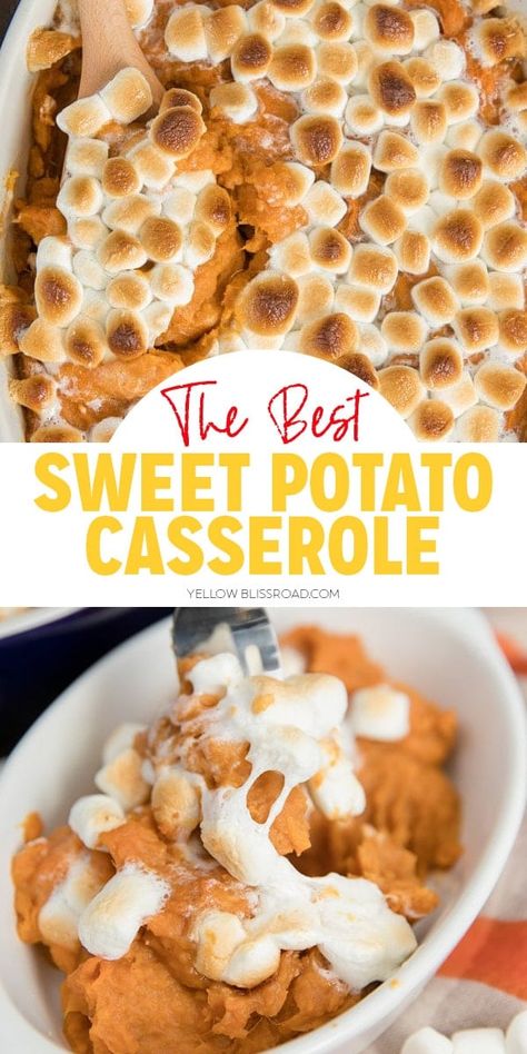 Cheesecake Fudge, Easy Sweet Potato Casserole, Sweet Potato Casserole With Marshmallows, Sweet Potatoes With Marshmallows, Best Sweet Potato Casserole, The Chunky Chef, Sweet Potato Thanksgiving, Boiling Sweet Potatoes, Sweet Potato Casserole Easy