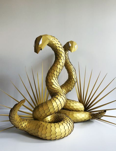 Fantastical Artist Mauro Seresini Molds Paper With Ease - Design & Paper Serpent Snake, Paper Installation, Visual Literacy, Beautiful Series, Year Of The Snake, Curiosity Shop, Design Paper, Paper Artwork, Ancient Artifacts