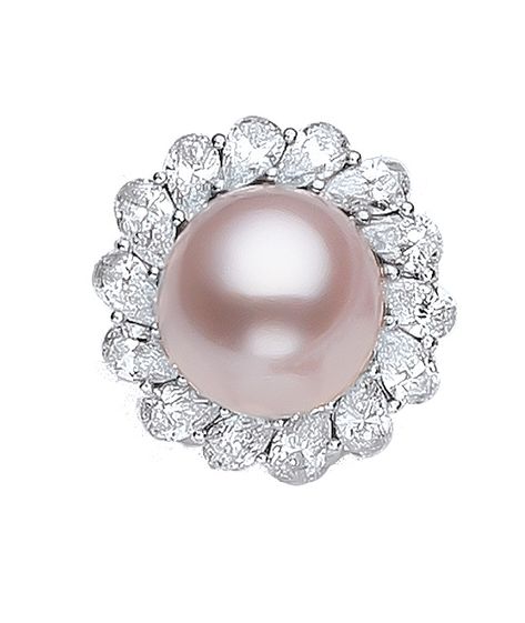 Cellini Jewelers carries Pink Kasumiga Pearl and Diamond Ring. Visit our stores or shop online at www.cellinijewelers.com today. Pearl And Diamond Ring, Bracelet Design, Diamond Engagement Ring Set, Bling Rings, Fabulous Jewelry, Pink Ring, Pearl Diamond, Gems Jewelry, Pink Pearl