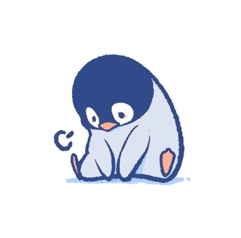 Penguin Chibi, No Copyright Pictures, Penguin Doodle, Penguin Drawing, Minimal Drawings, Kawaii Illustration, Cute Penguin, Anime Pixel Art, Cute Animal Drawings Kawaii