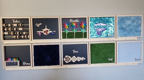 Diy Sensory Wall, Activity Wall, Sensory Swing, Diy Sensory, Sensory Wall, Sensory Board, Sensory Art, Interactive Walls, Liquid Chalk Markers