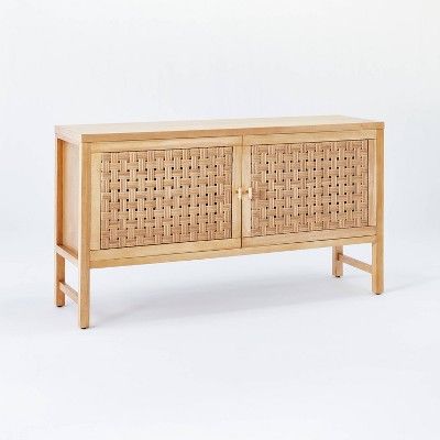 Palmdale Woven Door Console Natural - Threshold™ Designed With Studio Mcgee : Target Woven Door, Diy Buffet, Mcgee Target, Studio Mcgee Target, Wooden Console Table, Wooden Console, Rental House, Brand Studio, Stylish Storage Solutions