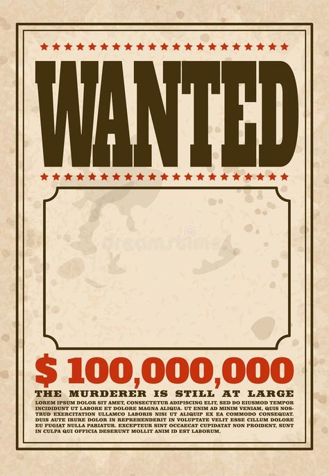 Wanted Template, Poster Template Free, Board Template, Wanted Poster, Western Vintage, Frame Vector, Journal Themes, Nose Art, Editorial Illustration