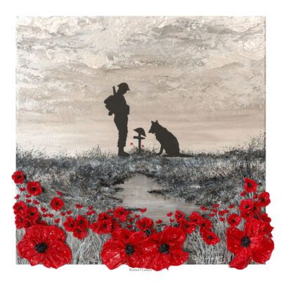 World War Two Remembrance Art by Jacqueline Hurley Remembrance Day Drawings, Remembrance Day Pictures, Remembrance Day Posters, Remembrance Day Art, Remembrance Tattoos, Military Working Dogs, Armistice Day, Working Dog, Poppy Painting