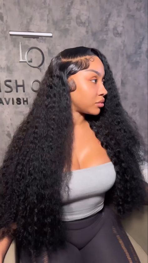 Wig Hairstyles Curly, Birthday Wig Hairstyles, Deep Wave Human Hair, Frontal Wig Hairstyles, Hd Lace Wig, Birthday Hairstyles, Black Ponytail Hairstyles, Quick Braided Hairstyles, Hairdos For Curly Hair