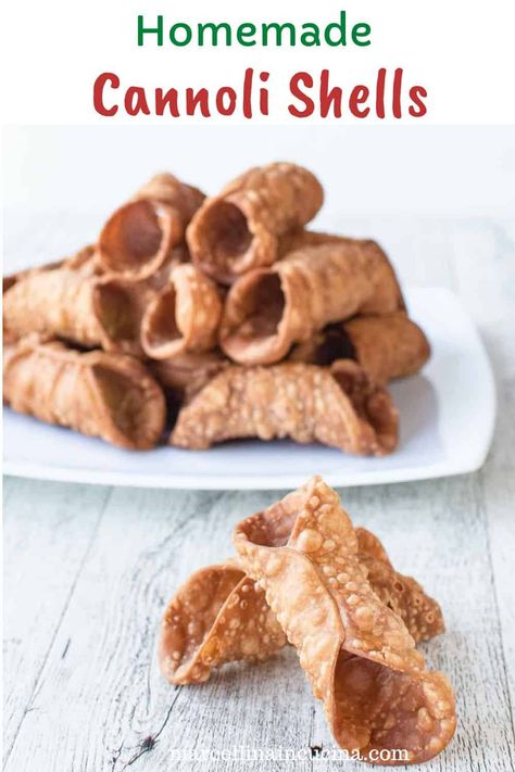 These crispy and incredibly flaky Cannoli shells are what will set your dessert apart from the rest. Learn how to make cannoli shells for the best treat ever! #CannoliShells #CannoliShellRecipe #HowToMakeCannoliShells Cannoli Dough Recipe, Homemade Canolli Shells, Canollis Recipe Italian, How To Make Canolli Shells, Homemade Cannoli Shells, Best Cannoli Recipe, Canoli Shell Recipe Easy Cannoli Shells, How To Make Canollies, How To Make Cannoli Shells